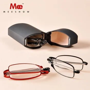 Meeshow mini Portable Reader cu Caz, a femeilor de bărbați, Ochelari de Citit Putere +1.0 +3.5, de Înaltă calitate ochelari de citit
