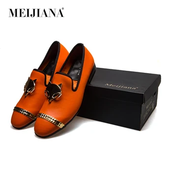 Meijiana Brand Barbati Pantofi Casual Pantofi Plat Pantofi Casual, Pantofi de Afaceri Fox Catarama de Metal de Lux din Piele