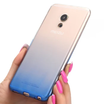 Meizu m5 mini meilan5 caz de telefon Transparent gradient de culoare Silicon moale 5.2
