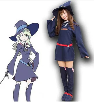 Mica Vrăjitoare Mediul Academic Cosplay Costum Kagari Atsuko Sucy Manbavaran Halloween Dress Pălărie