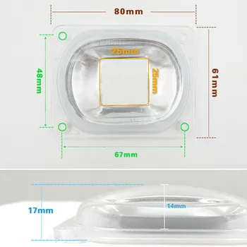 [MingBen] Lentilă LED Pentru ȘTIULETE de LED Lămpi Includ: PC+obiectiv + Reflector+Inel de Silicon de Lampă Capac nuante Sport Light DIY Pentru Proiector