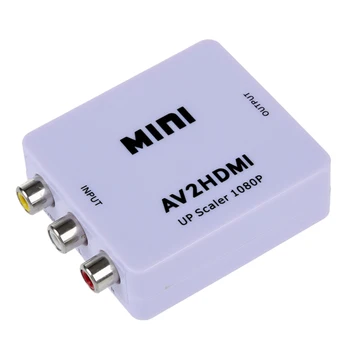 Mini AV CVBS Compozit Video la HDMI Convertor scalate până la 1080P