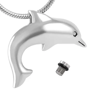 MJD8400 din Oțel Inoxidabil Buna Farmec Delfin Memorial Urna Pandantiv Colier de Incinerare Bijuterii umple cu kit