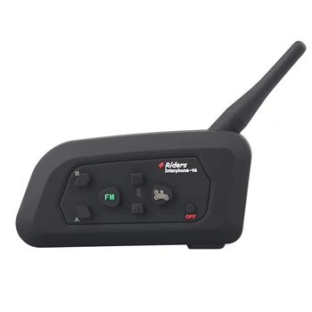 Moale Cască! 1 buc V4 BT Interfon Cască fără Fir Bluetooth Intercom set de Căști pentru 4 Piloti 1200m cu Radio FM