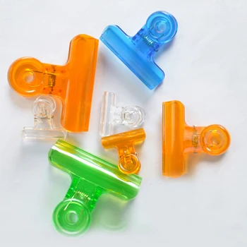 Moda 30Pcs/Lot Nou Cleme de Plastic Colorate de Birou Papetărie Hârtie Clip 29mm/51mm/64mm Școală Obligatorii Consumabile