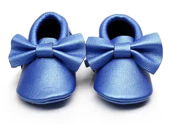 Moda drăguț arc din piele copii mocasini toddler Copii fete Pantofi de vânzare fierbinte Nou-născut prima walker moale cu talpi pantofi
