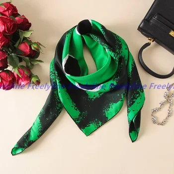 Moda Imprimat Matase Diagonal Esarfa, Bandana Hijab Pătrat Eșarfă de Mătase Femei 90cm Calitate Eșarfe de Mătase și Împachetări Șal Rulate