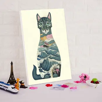 Modular imagine abstractă ulei tablouri animale, pisică, leu, câine digital vopsea de numere