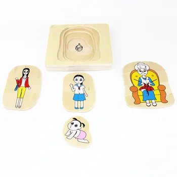 Montessori Copii Jucărie Copil Copil Copil Ciclu de Viață de Femeie Puzzle Jingsaw Preșcolar Brinquedos Juguets