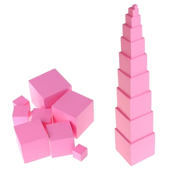 Montessori Senzoriale Materiale Turn De Familie Lemn Set Blocuri De Jucărie Copil O26