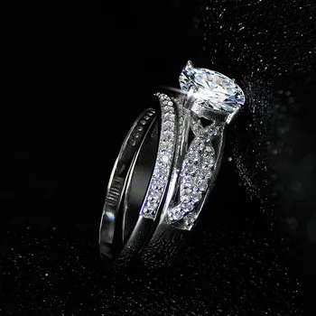 Moonso nou 2018 925 de argint sterlină femei inel de nunta seturi pentru femei de Lux inel seturi R4327S