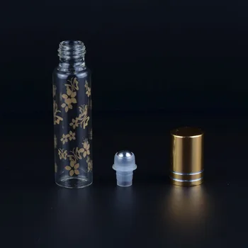 MUB - 100Pieces/Lot 10ml Oțel Roll-on Goale Ulei Esențial Caz Portabil Mini Parfum Flacon de Sticlă Cu Fluture de Imprimare