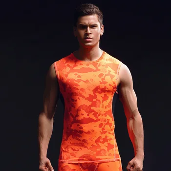 Multe Culori Mens Crossfit Topuri Rezervor de Compresie Vesta Pentru bărbați T-shirt fără Mâneci iute Uscat Fitness Strat de Îmbrăcăminte Sportwear