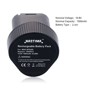 NASTIMA Li-ion 10.8 V 1500mAh Baterie Pentru Makita BL1013 BL1014 TD090D TD090DW LCT203W 194550-6 Pachete de Baterii Pentru masini de Gaurit cu Acumulator