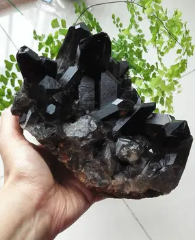 Naturale Rare Frumos Negru Cristal de CUARȚ Cluster Tibetan