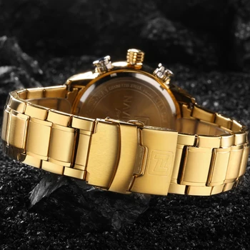 NAVIFORCE Brand de Top Mens Aur Cuarț Ceas pentru Bărbați Armată Militar Ceasuri Sport Om Plin de Oțel rezistent la apa relogio masculino
