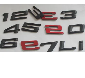 Negru mat ABS Numărul de Litere Cuvânt Portbagaj Insigna Emblema Scrisoare Decal Autocolant pentru BMW Seria 3 330i