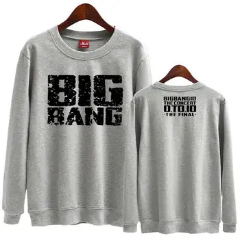 New sosire bigbang 10 ani de concerte finala g-dragon același imprimare subțire hanorac vip susținere pulover tricoul