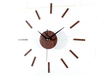 New Sosire Moda stickern 30-60cm EVA inserați codul ceas de perete din Lemn de culoare decorative 3d diy ceas de perete