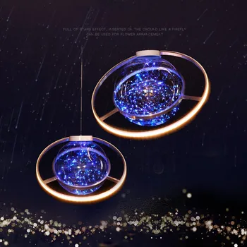 New Sosire Strălucire LED Flash Stele de Nunta Decor Vitrina Spațiu Planeta Agatat Ornament Candelabru Transport Gratuit
