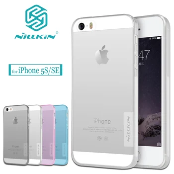 Nilkin Pentru iPhone 5s Caz se NILLKIN Nature Slim Transparent Clar TPU Moale Înapoi Silicon de Protecție Acoperă Pentru Apple iphone 5s se