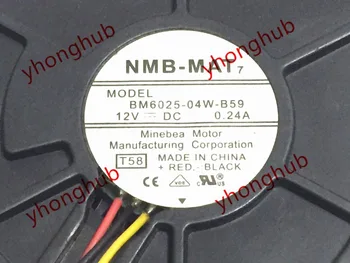 NMB-MAT BM6025-04W-B59 T58 DC 12V 0.24 UN fir 3 60x60x25mm Server Ventilatorul