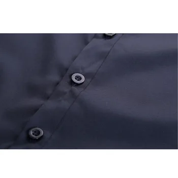 NOI 2018 Men ' s cămașă de sex masculin joker de afaceri Britanic Rochie de Seara Slim Fit shirt Barbati culoare solidă Stripe camasa cu maneca lunga C1021