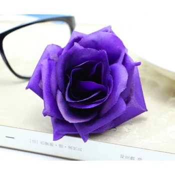 NOI 50PCS Deep purple Rose Mătase Artificială Capete de Flori Decor pentru Petrecerea de Nunta Banchet, Flori Decorative