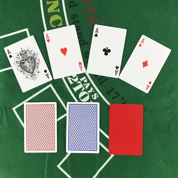 Noi Baccarat Texas Hold ' em Plastic Carti de Joc rezistent la apa Glazura de Poker Red si Blue Joc de Bridge 2.28*3.46 inch Yernea