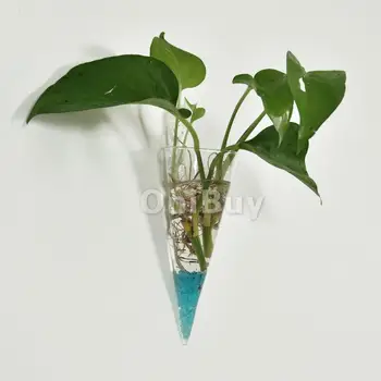 Noi de Vânzare la Cald de uz Casnic bonsai Clar Con Perete de Sticlă Agățat de Flori Moderne Vaza pentru cadou Planta decorativa Sticla Decor Acasă DIY