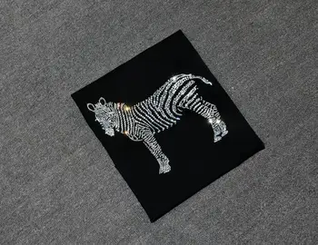 Noi fata de design de Diamant zebra cal Animal print casual tricou stretch plus dimensiunea femei tricou cu mânecă scurtă transport gratuit