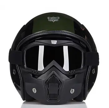 Noi RZ0JUNMA Modular Masca Detasabila Ochelari de protecție Și Gura Filtru Perfect pentru a Deschide Fata de epocă, Motociclete Căști de protecție Coolplay masca