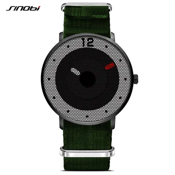 Noi SINOBI Sport Bărbați Încheietura Ceas Armata Verde Variate Nylon Curea de Lux de Top de Brand Masculin Geneva Cuarț Ceas Băieți Ceas de mână