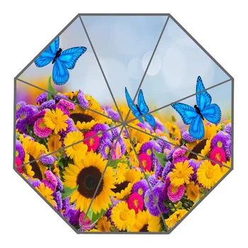 Noi Sosesc Personalizat Colorat fluture, flori, Umbrele de Design Creativ de Înaltă Calitate Pliabil Umbrelă de Ploaie
