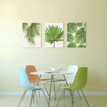 Nordic Minimalist Panza de Imprimare Poster,Verde plante Tropicale frunze de Palmier pe panza poza perete Living Decor Acasă Nici un cadru