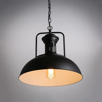 Nordic singur cap pandantiv lampă droplight,epocă de fier lampa de dormitor, sala de mese cafenea restaurant culoar retro loft pandantiv lumina