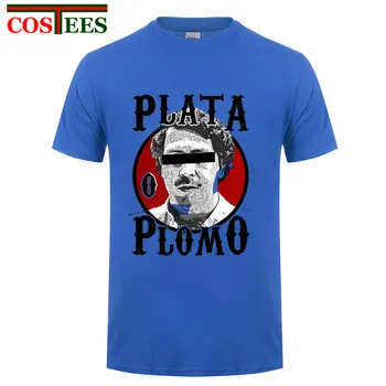 Nortirious traficant de droguri Narcos nașul Pablo Escobar barbati tricouri Plata o Plomo brand de moda de sex masculin sus Teuri shirt Mens t-shirt