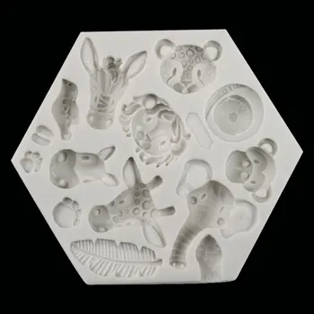 Nou!Animale De Pădure Mucegai Silicon Matrite De Paduri Tort Decorative Mucegai ToolsCake Decorarea Fondante Mucegai