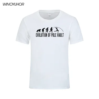 Nou Stil de Vara Mens T-shirt Evolutia Prăjina Amuzant Printed T Camasa Pentru Barbati cu Maneci Scurte din Bumbac Topuri Teuri Camisetas
