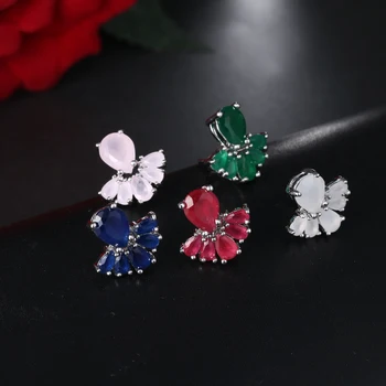 Nou Stil Rafinat de Bijuterii de Înaltă Calitate Cubic Zirconia Tipuri Diferite Culori Cercei Stud Boucle D'oreille Femme Cadouri de E-125
