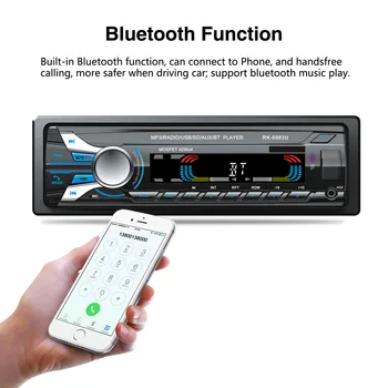 Noua Fata Detasabila Panou Auto Car Audio Stereo FM Radio, Bluetooth, AUX-IN Para Carro Automobile 1 din In-dash Auto MP3 Player