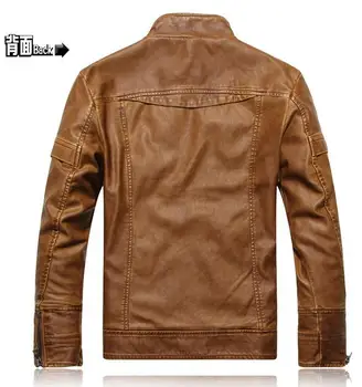 Noua motocicleta jachete de piele barbati geaca de piele, jaqueta de couro masculina,barbatii pu jachete transport gratuit