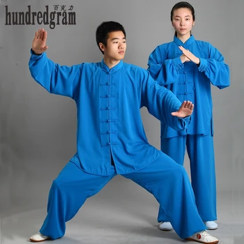 Noul Design cu Mâneci Lungi de Culoare Wushu Primavara Toamna bumbac mătase TaiChi KungFu Costum Uniforma Uniforme Tai Chi Îmbrăcăminte Sacou + pantaloni