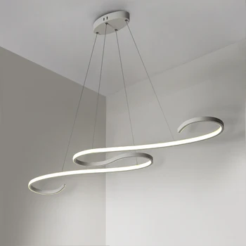 Noul design minimalist artă Modernă cu LED-uri Candelabru Pentru luat Masa, Bucatarie Bar AC85-265V Aluminiu Agățat Candelabru Lampă de Iluminat