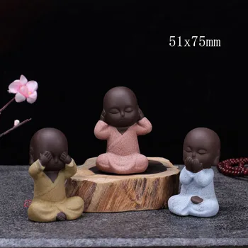 Noul Mici Călugăr Figurina Statui Ale Lui Buddha India Yoga Mandala Bonsai Ceai De Companie Ceramica Ornamente Desktop Acasă Decorare Cadou