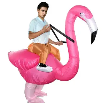 Noutatea jucării Creative de acțiune figura Flamingo Petrecere de Halloween Costum de haine PVC gonflabile Mascota cosplay Unisex petrecere în aer liber