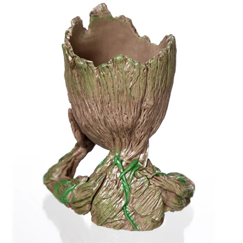 Oala Craniu Vaza De Flori Handmade Copilul De Acțiune Figura Toc Rășină Anime Kawaii Crenguță Gardienii Vas Antistres Copac Bărbați