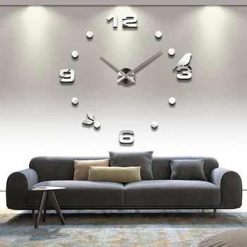 Oferta Speciala Noua De Vanzare Ceas De Perete Ceasuri Reloj De Pared Horloge Ceas Mare Decorativă Acrilică Oglindă Cuarț Camera De Zi