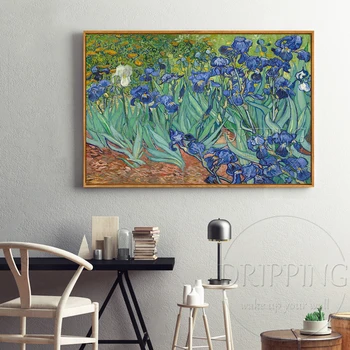 Opere De Artă Celebre Irisi Vincent Van Gogh, Ulei Pictura Impresionistă Irisi Pictură În Ulei Reproducere Van Gogh Irisi Pictură În Ulei