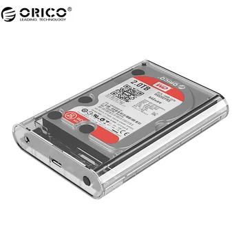 ORICO 3139U3 3.5 inch Transparent HDD Cabina de Caz USB 3.0 5Gbps SATA3.0 Suport UASP Disk-uri de 8TB pentru Notebook PC Desktop